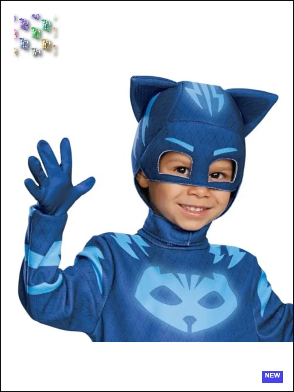 Catboy Costume Official PJ Masks Glow Jumpsuit and Mask Toddler 3T-4T